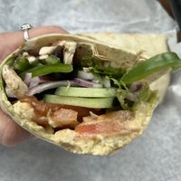 Hummus & veggie wrap  at Good Food Store in Bethel