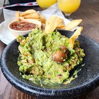Guacamole and salsa (we already ate most of the chips) at El Arroyo  in Murphys