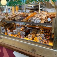 Vegan maltloaf, cookies, apple pies and chocolate flapjacks  at Coosh Micro Bakery in Nottingham