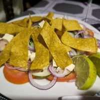 Ensalada vegetariana (queso) at Restaurante Pura Vida in Tortuguero