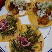 Potato tacos & chilli & veggie tacos  at Taquito in Carlton