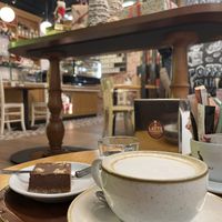 Accompagnato ad un cappuccino al latte di mandola   at Latte Macchiato Bakery & Caffe in Lugano