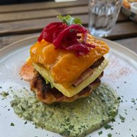 Rogue waffle at AM Cafe in Vancouver