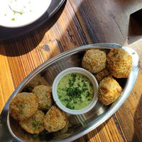 Veggie tots at AM Cafe in Vancouver