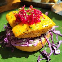 Fish o filet no top bun at AM Cafe in Vancouver
