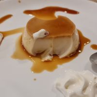 Flan de coco casero at Sol Veggie in Logrono