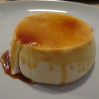 Flan de coco at Sol Veggie in Logrono