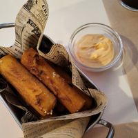 Vegan mozzarella sticks at Sol Veggie in Logrono