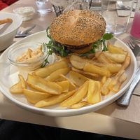Gourmet burger with beyond meat  at Sol Veggie in Logrono