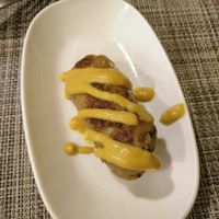 Salchiveggie con mostaza  at Sol Veggie in Logrono