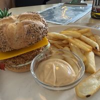 Riojana burger  at Sol Veggie in Logrono