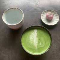 Matcha with oat milkk  at VELAR in Chiang Dao
