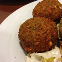 Falafel w/ vegan mayonnaise at Green Break Vegan Restaurant in San Sebastian