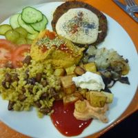 'Green Break Combo' - Very LECKER!!! at Green Break Vegan Restaurant in San Sebastian