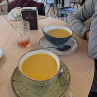Soup of the day. Pumpkin Soup at Gelataria & Croissanteria - Bem-haja  in Castelo Branco