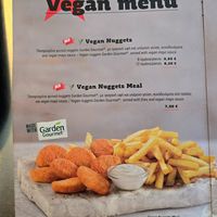 Vegan page of menu. at Goody's Burger House in Chios