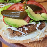 Torta de milanesa de Tempeh ! at Oryza Om Tempeh in Brisas De Zicatela