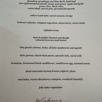 Fully vegan tasting menu on requestt  at Wickens in Dunkeld