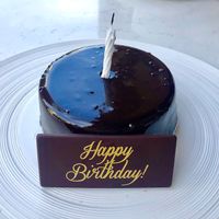 Chocolate mousse cake at JW Kitchen in Dubai