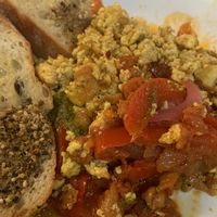 Vegan tofu shatshuka was really tasty and filling   at Brackendale Art Gallery Cafe in Brackendale