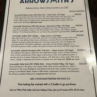 Vegan vine tastingg  at Arrowsmith's Wine Bar in Solvang