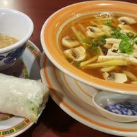 vegetarian Rice Paper Roll and Hot Tofu Soup at Phnom Penh in Cleveland