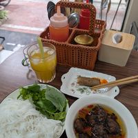 The noodles with "special meatballs", so good! at Quán Chay Khai Tuệ - Khai Tue Vegan in Hanoi