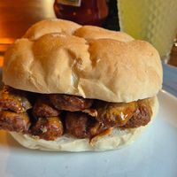 Vegan breakfast roll at Heathley Park in Leicester