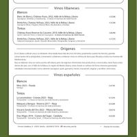Menu  at Beirutina in Sevilla