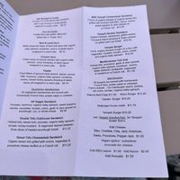 Menu many of these start as vegetarian but can be made vegan  at Afternoon Deli in Grass Valley