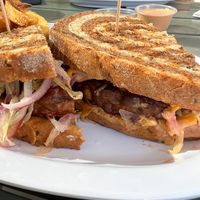 Vegan yempeh Ruben with vegan chipotle mayo  at Afternoon Deli in Grass Valley