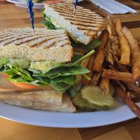 Double tofu sandwich at Afternoon Deli in Grass Valley