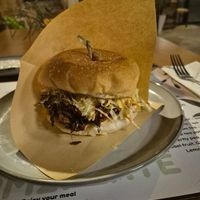 Pulled mushroom burger at Cooper's Farm2Plate in Ao Nang