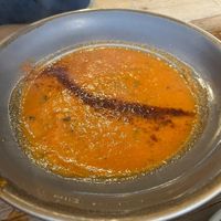 Red pepper soup  at Espresso Barn in Stratford-upon-avon