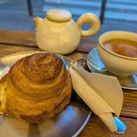 roll with tea at Kohi in Madrid