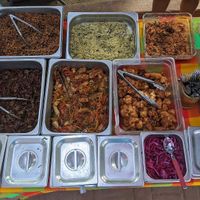 The taco fillings. I wish I had enough room to try them all. at Eco Tianguis Sanka in Zihuatanejo