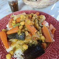 Vegeterian cuscus at Restaurant Chez Nadia in Tafraout