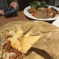 Nachos ¥650? And seasonal meal plate ¥1,100? at Ko-So Cafe in Tokyo