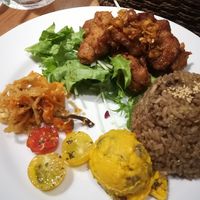 Yurinchi Plate (Sweet and Sour "Chicken") at Ko-So Cafe in Tokyo