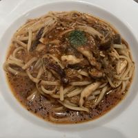 Boscaiola packed with mushrooms   at Ko-So Cafe in Tokyo