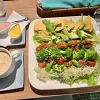 Salad & soup  at Ko-So Cafe in Tokyo