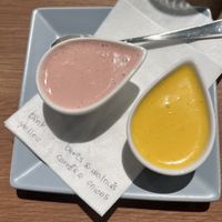 Cute sauces for the salad  at Ko-So Cafe in Tokyo
