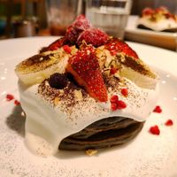 Buckwheat pancakes   at Ko-So Cafe in Tokyo
