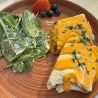 Breakfast burritoos  at Studio Cafe @ Yoga Under the Palms in Honolulu