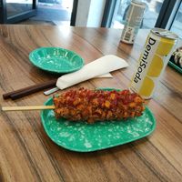 Sweet potato vegan hotdog at Seoul Hotdog in Cologne