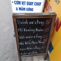 Menu board outside at PHÚC AN 1986 in Ho Chi Minh City