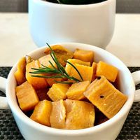 Rosemary roasted sweet potatoes  at Monarch Coffee Shop in Dubai