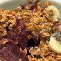 Bad photo but this is the açaí bowl at The Cravin' Pantry in Mumbai