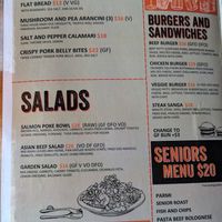 Several vegan choices on menu, some vegan by default, others on request. at Great Ocean Road Brewhouse in Apollo Bay