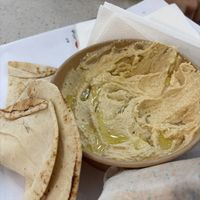 Vegan bread with vegan hummus. Yum!  at Igsawa in Riyadh